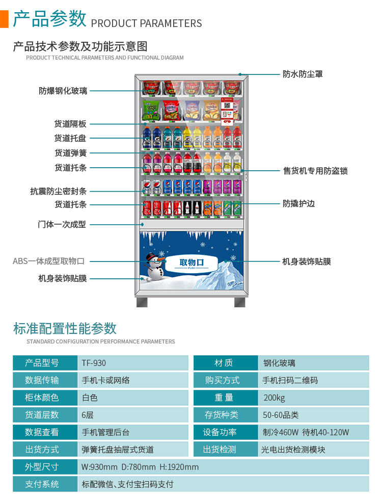 優趣生活自動售賣飲料零食制冷常溫機 無人新零售 一碼付(圖4)