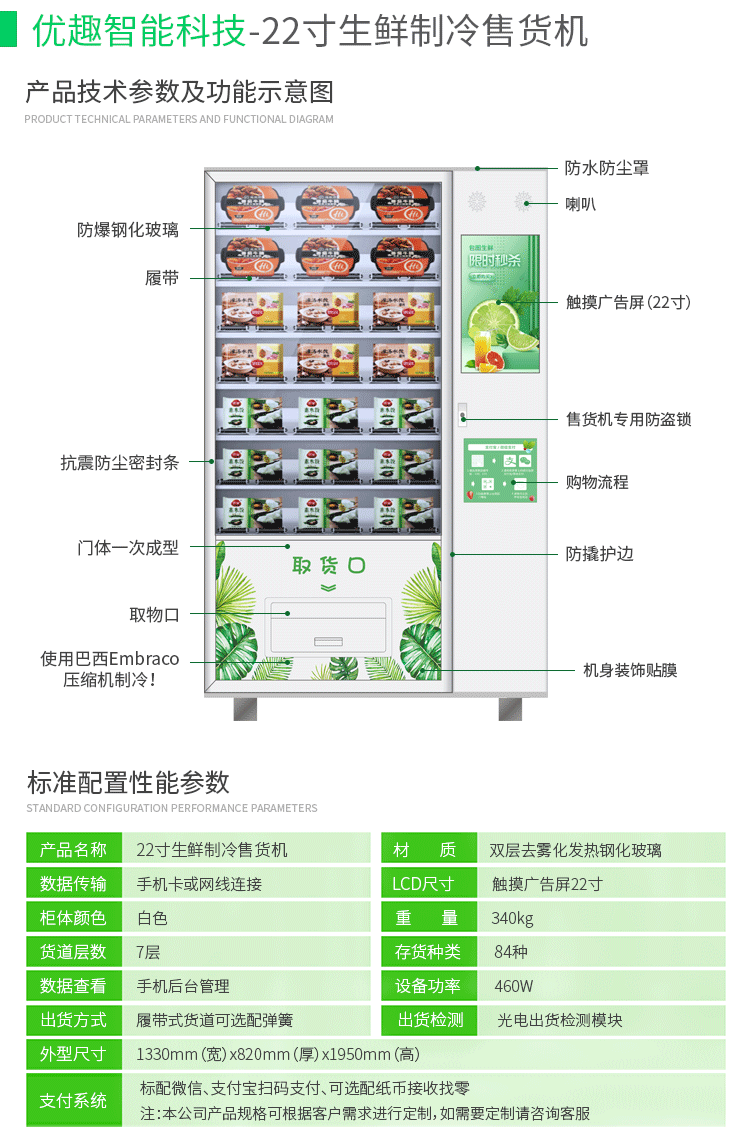 優(yōu)趣生活自動售賣生鮮機(jī) 無人新零售(圖3)